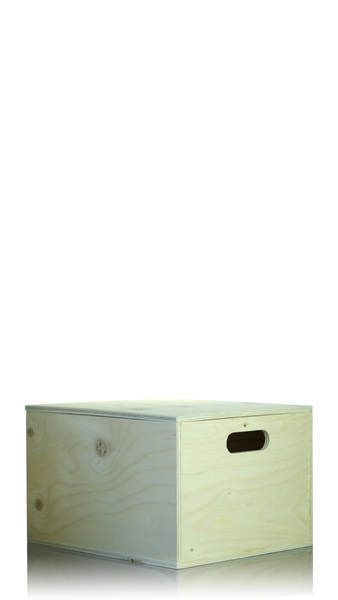 6 Bottle Wooden Wine Box with Drop on Lid