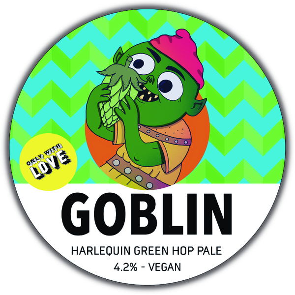 Only with Love Brewing Goblin Harlequin Green Hop Pale Ale - 9 Gal Firkin
