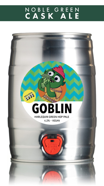 Only with Love Brewing Goblin Harlequin Green Hop Pale Ale - 5 Ltr Mini Keg