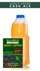 Elusive Green Hopper Cascade Green Hopped Golden Ale - 2 Pint Container